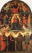 PERUGINO, Pietro The Assumption of the Virgin with Saints oil